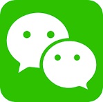 WeChat logo with two white speech bubbles