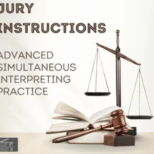 Jury instructions cover with gavel and scales