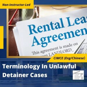 Rental lease agreement and unlawful detainer course